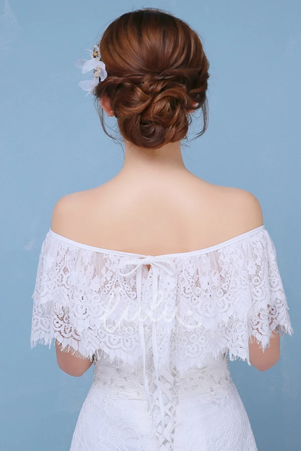 Lace Shawl for Wedding Dress New Cape Style with Shoulder Shawl