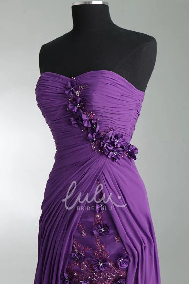 Sweetheart Sheath Floral Asymmetric Mother Of The Bride Dress With Chiffon Wrap Unique Dress