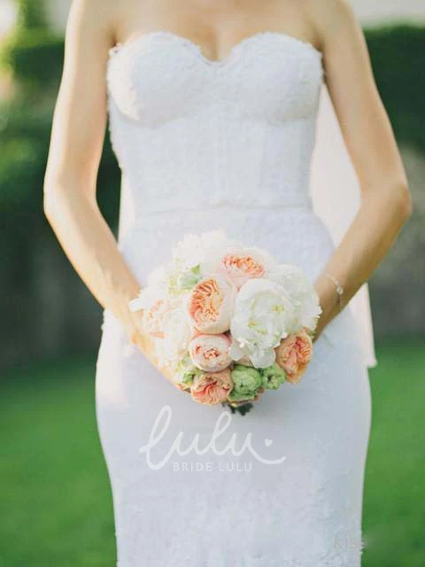 Lace Tulle Sweetheart Mermaid Trumpet Wedding Dress with Backless Zipper