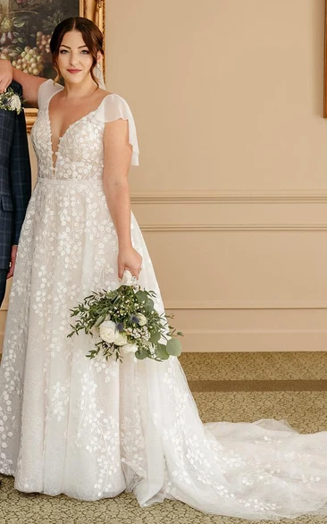 Plus size mature sales bride dresses