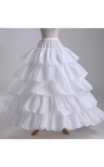 Satin Ruffled 8 Layer Petticoat for Long Wedding Dresses