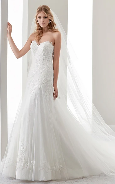 Sweetheart Mermaid Lace Wedding Dress with Appliques