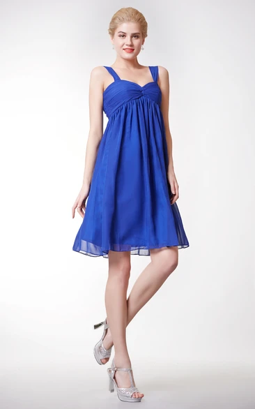 Empire A-line Chiffon Dress with Squared Back for Prom