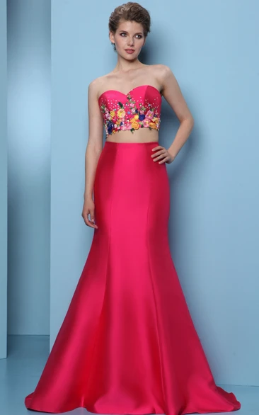 Sweetheart Mermaid Prom Dress with Embroidery and Sequins