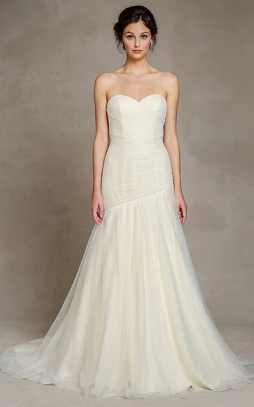 Sweetheart Tulle Floor-Length Wedding Dress Classic Bridal Gown