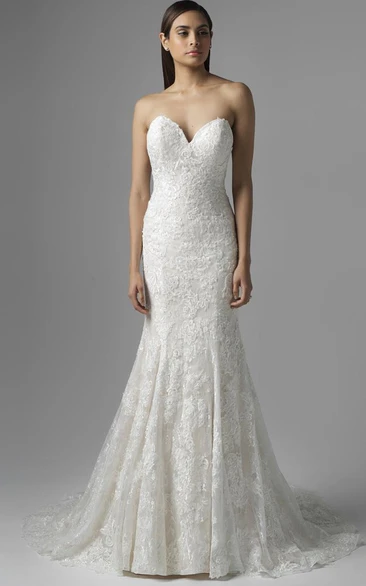 Sleeveless Mermaid Lace Wedding Dress with Backless Style Unique Bridal Gown