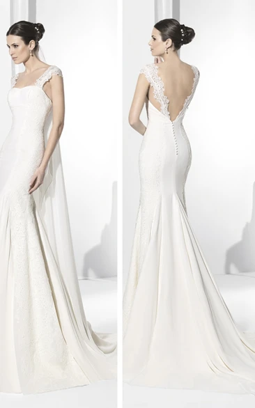 Sleeveless Sheath Jersey Wedding Dress with Appliques Modern Bridal Gown