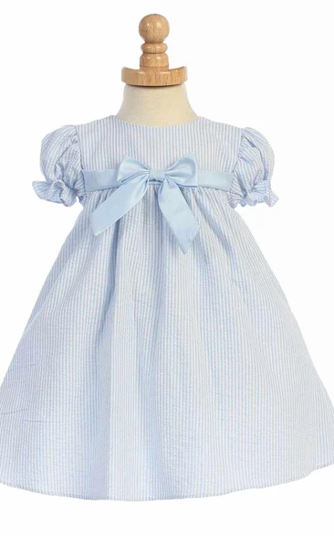 Cap-Sleeve Tiered Flower Girl Dress Bridesmaid Dress