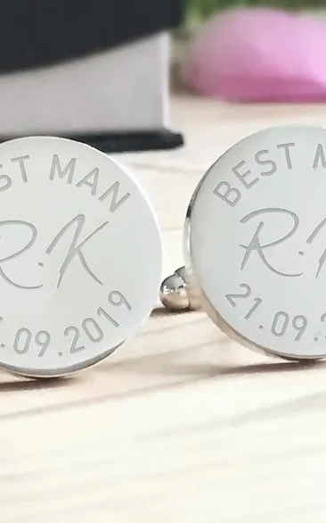 Engraved Best Man Cufflinks