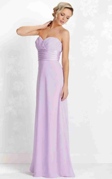 Sweetheart Chiffon Bridesmaid Dress with Criss-Cross and Lace-Up Sleeveless and Unique