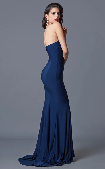 Sleeveless Trumpet Jersey Formal Dress with Zipper Back Ambitious