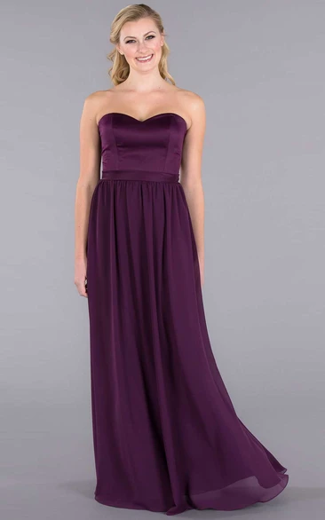 Sweetheart Sleeveless Chiffon Bridesmaid Dress Classy Dress for Bridesmaid Party