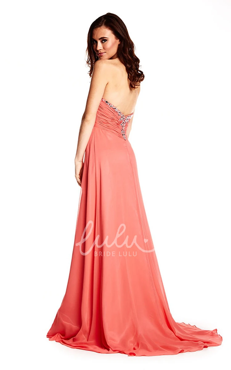 Sweetheart Chiffon Prom Dress with Criss-Cross Straps