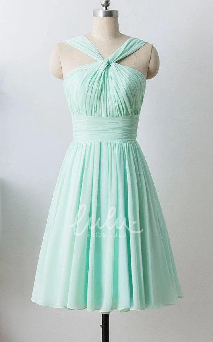 Halter Mint Bridesmaid Dress 2024