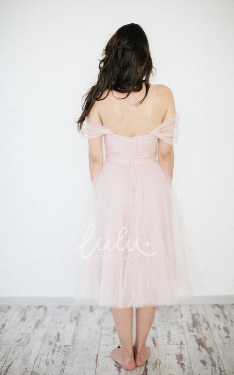 Ruched Off-Shoulder A-Line Organza Wedding Dress