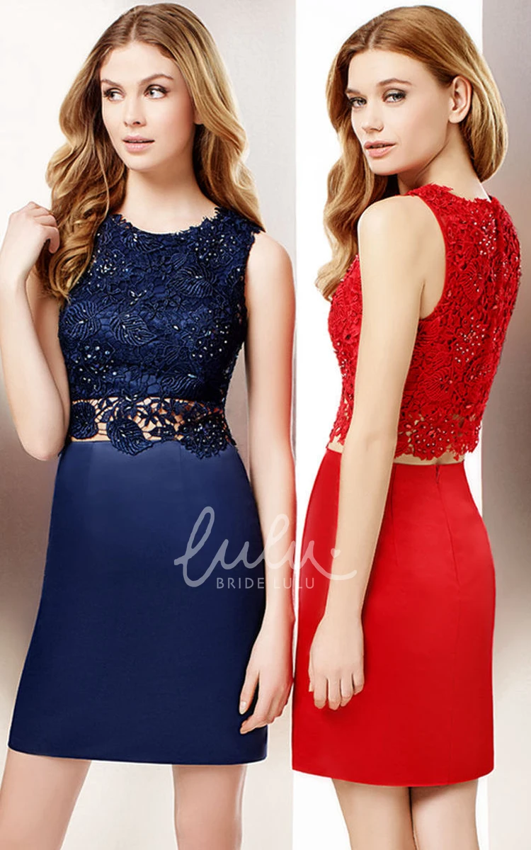 Short Elegant Boho Lace Homecoming Dress Adorable Sparkly Sequins Mini Appliqued Prom Party Dress
