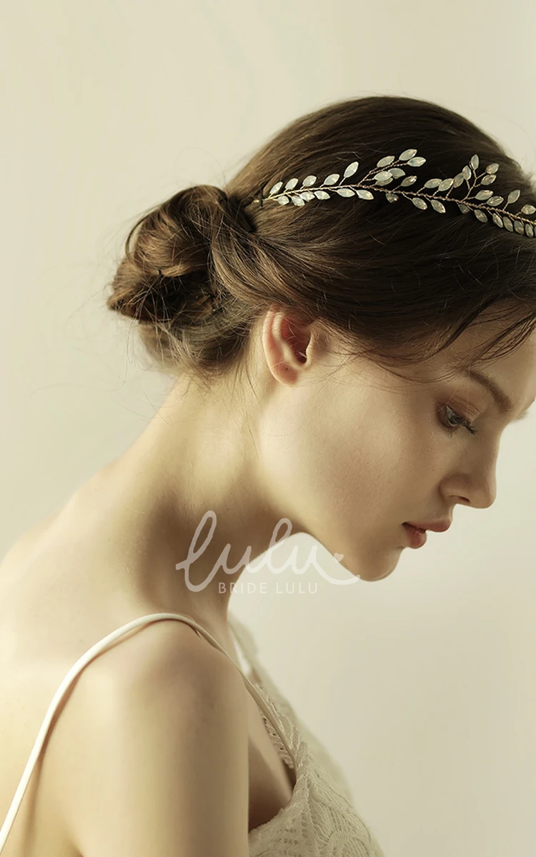 Beautiful Rhinestone Leaf Style Headbands