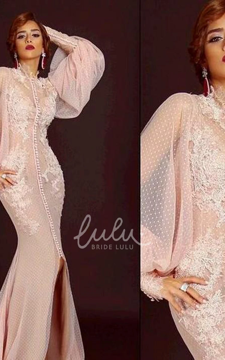 Long Sleeve Mermaid Prom Dress with Lace Appliques Elegant & Chic