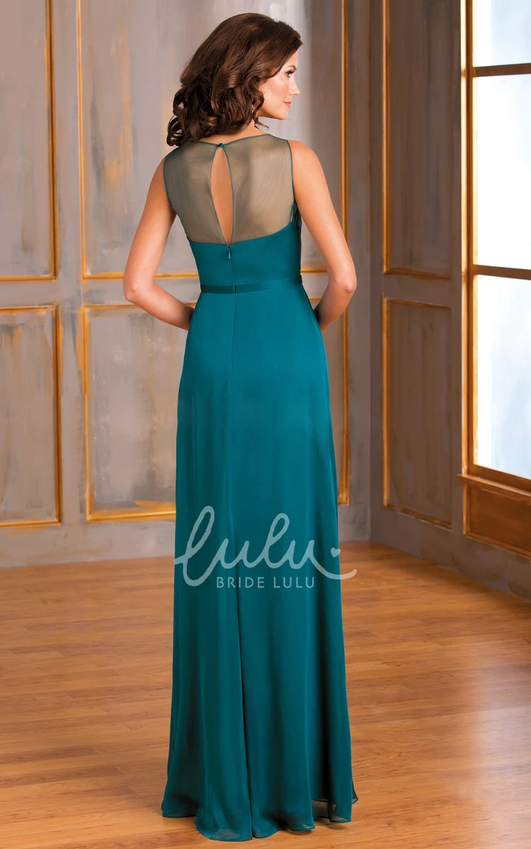 Ruffled V-Neck Sleeveless Gown with Shawl and Crystals