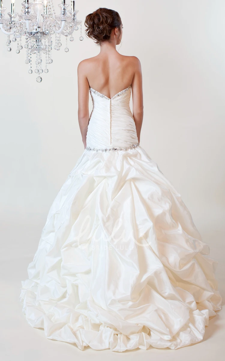 Sweetheart Taffeta Wedding Dress with Beading Ball Gown Style