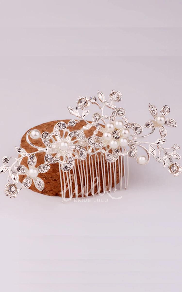 Soft Crown Headband with Smart Pearl Crown and Rhinestones
