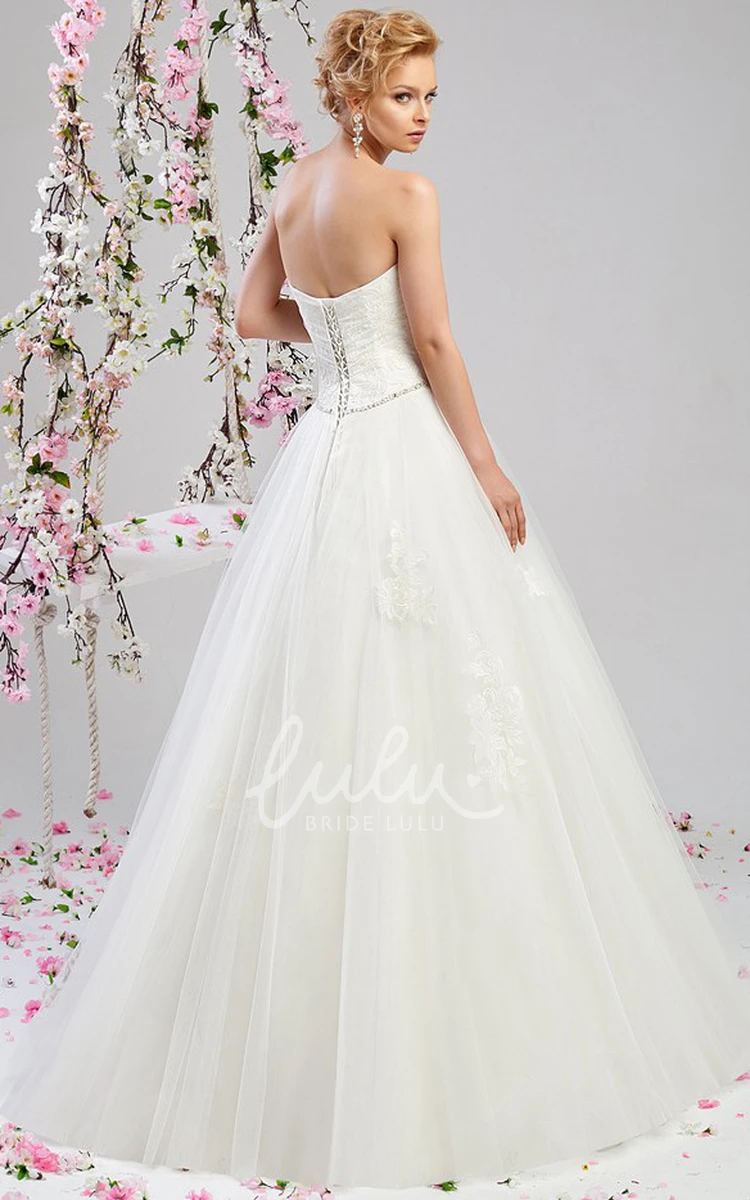 Tulle Wedding Dress Ball Gown Floor-Length Sleeveless