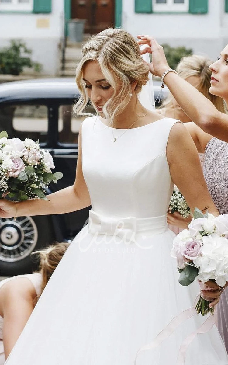 Ethereal Ball Gown Bridal Dress with Bow and Tulle Wedding Dress