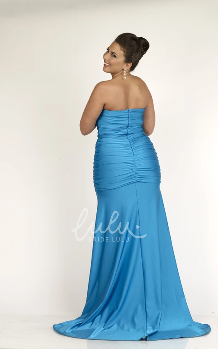 Sleeveless Sweetheart Sheath Formal Dress with Satin Ruching and Broach