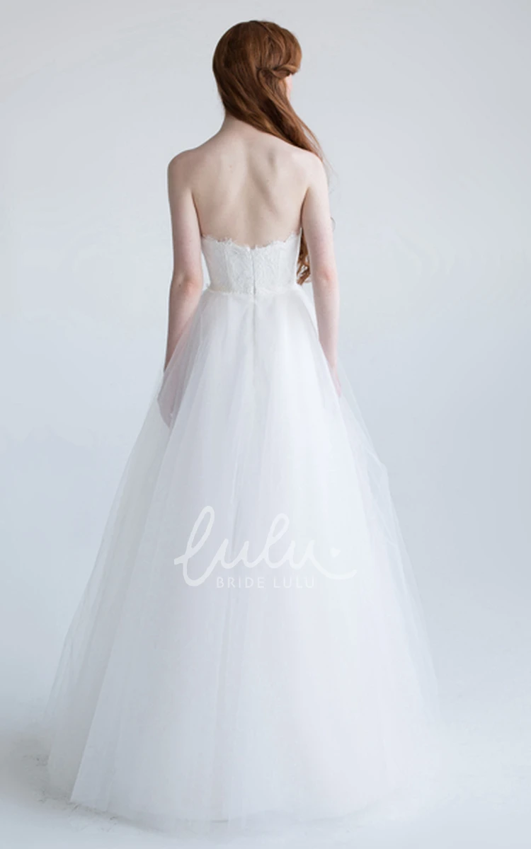 A-Line Tulle Lace Wedding Dress Sweetheart Elegant 2024 Women