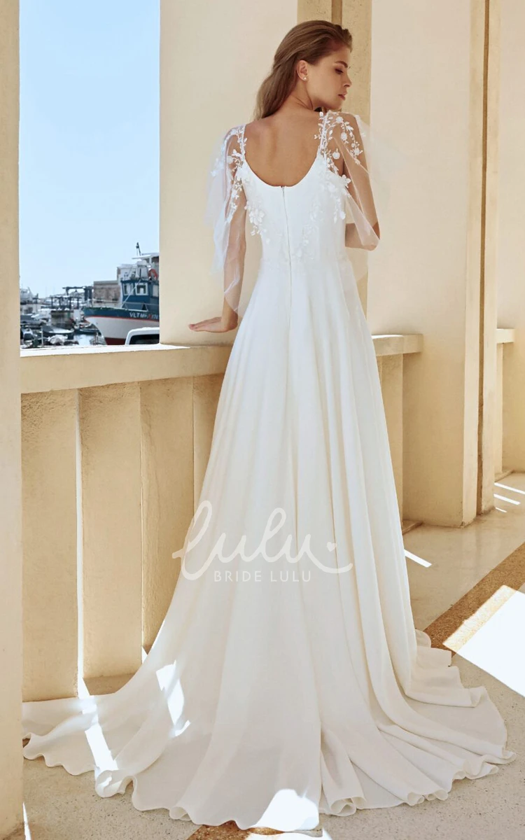 Satin A-line Queen Anne Wedding Dress with Ruching Bohemian & Timeless