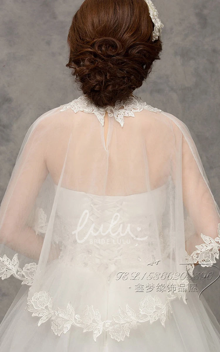 Lace Word Shoulder Cape Shawl for Prom Dress Unique and Elegant