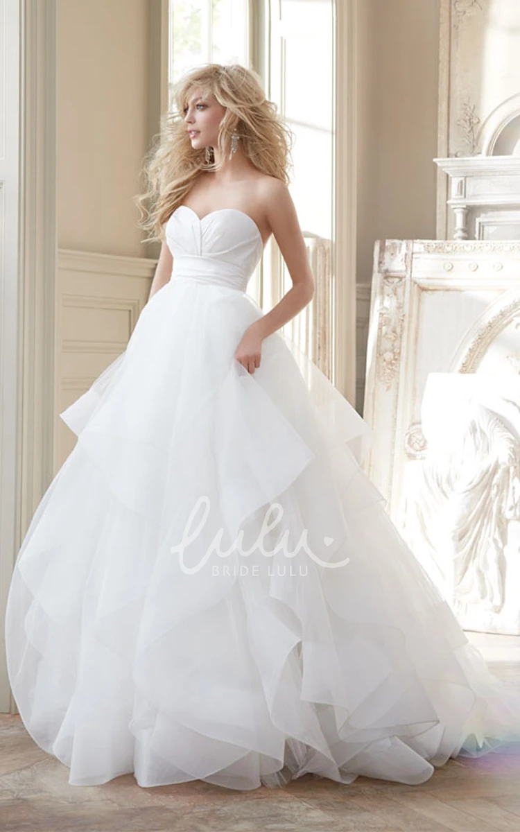 Tulle Ball Gown with Sweetheart Neckline and Ruched Waist