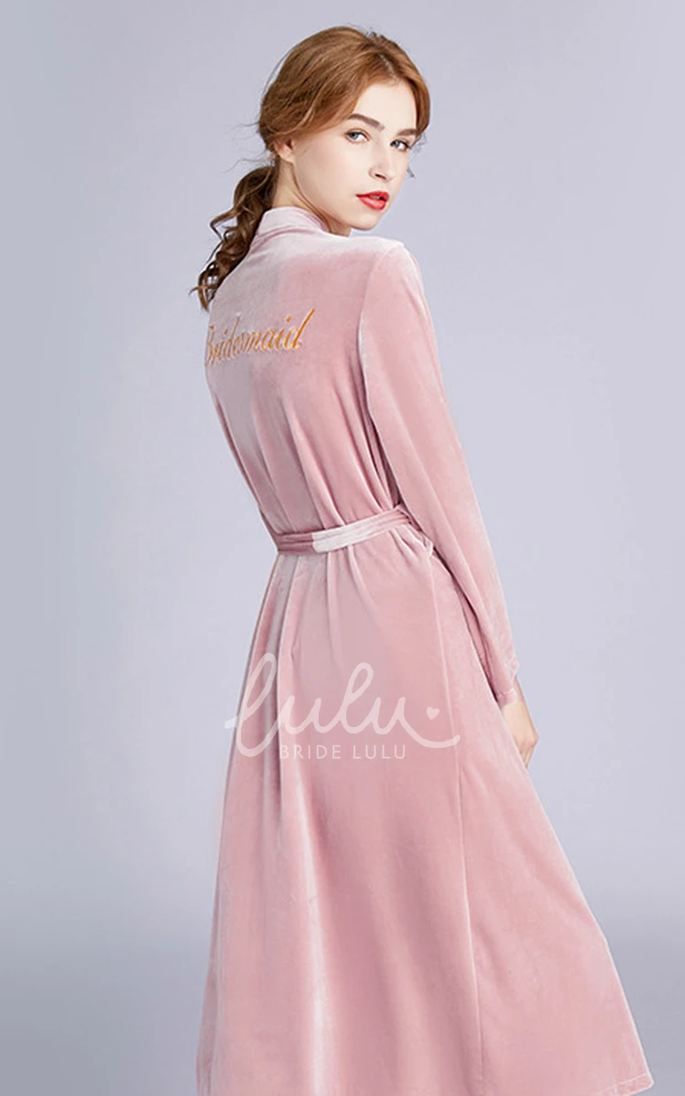 Bride Bridesmaid Embroidery Long Robe