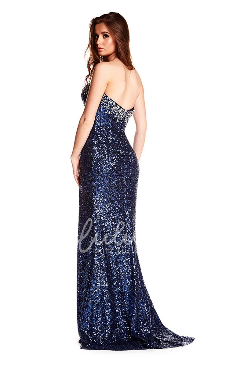 Sequin Split-Front Sweetheart Prom Dress Unique Prom Dress for Women