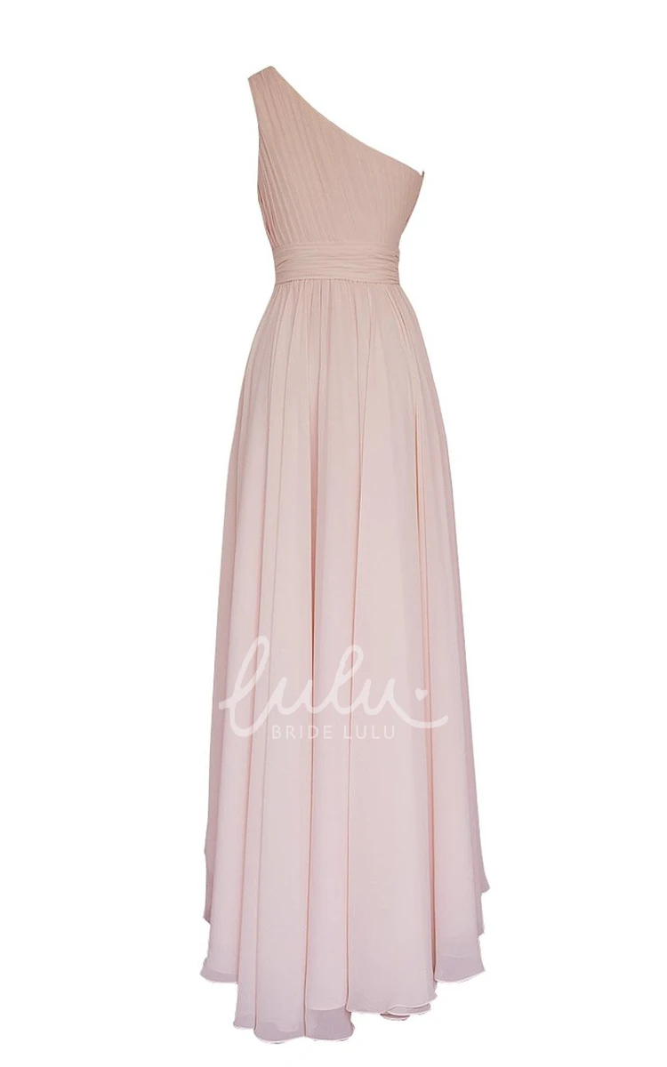 High-low One-shoulder Dress with Draping for Prom