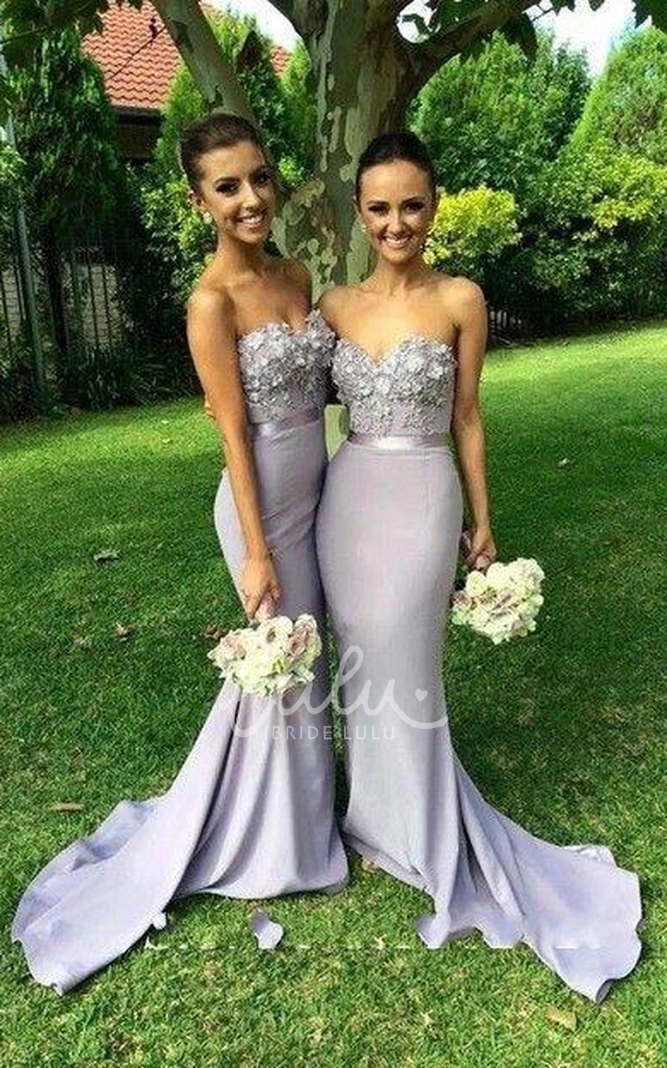 Mermaid Chiffon Dress with Appliques Sweetheart Prom Dress 2024