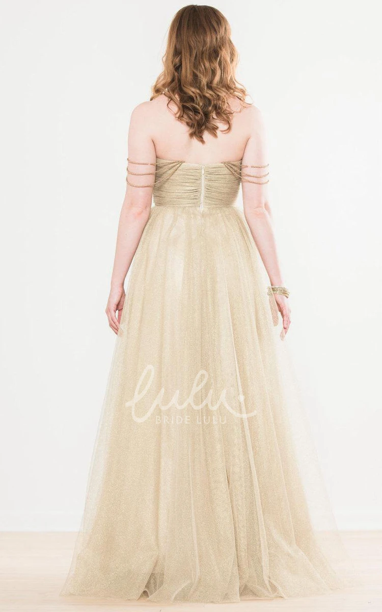 Gold Tulle Nadia Bridesmaid Dress 2024
