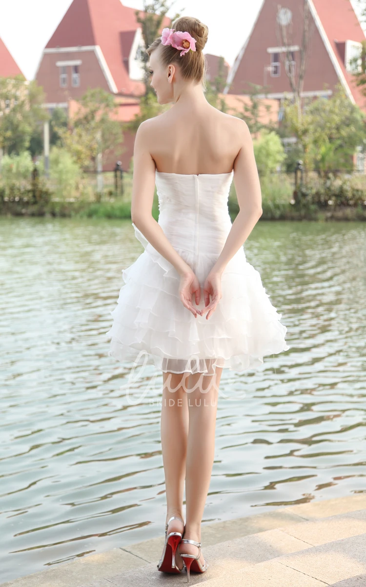 Organza Wedding Gown With Layered Ruffles Romantic & Strapless