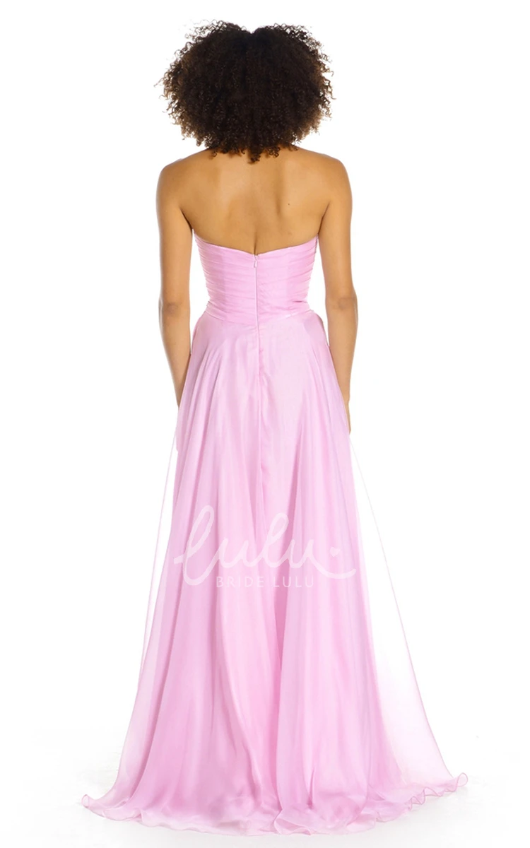 Sleeveless Sheath Sweetheart Prom Dress with Waist Jewelry and Draping Floor-Length