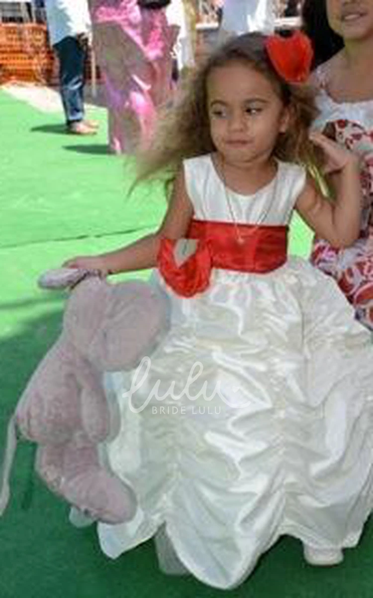 Tiered Tulle & Taffeta Flower Girl Dress Classy Tiered Tulle & Taffeta Dress for Girls