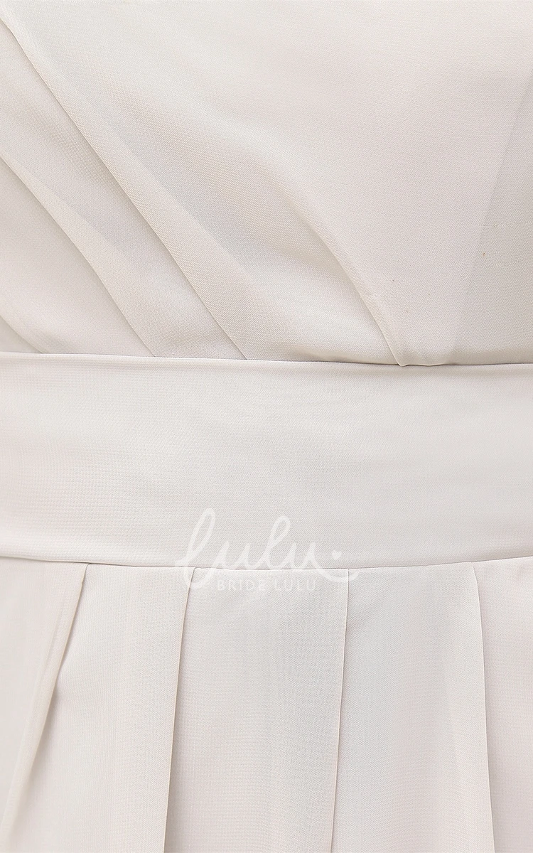 Pleated One-Shoulder A-Line Chiffon Bridesmaid Dress