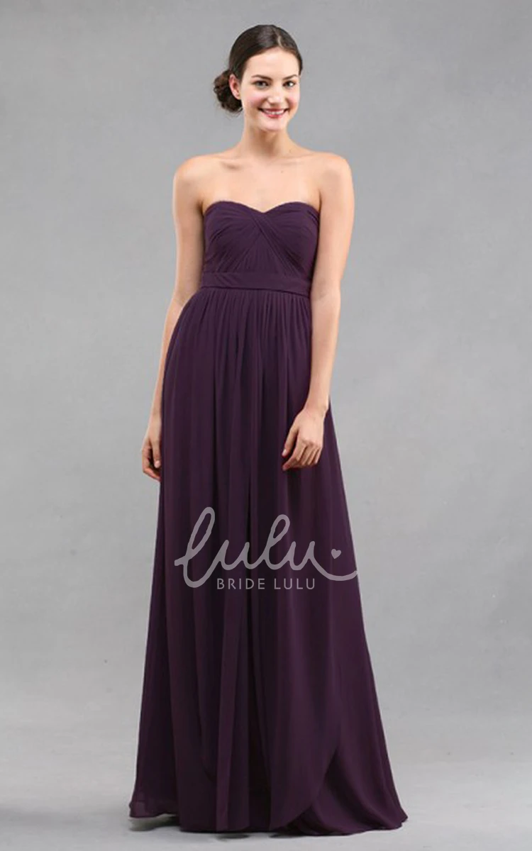 Sweetheart Empire Chiffon Bridesmaid Dress with Criss-Cross Classy Bridesmaid Dress