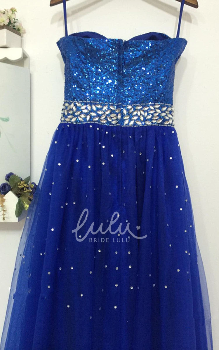 Sweetheart A-line Tulle Dress with Sequins and Beading