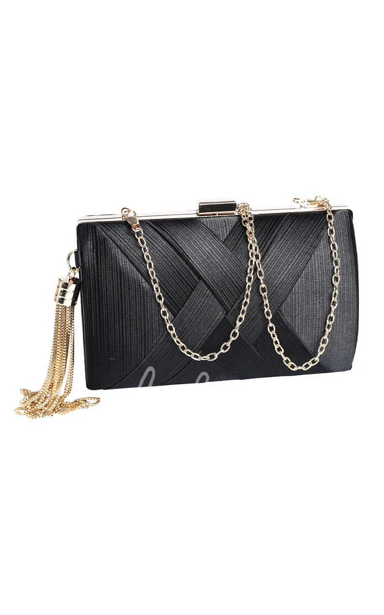 Woven Satin Clutch