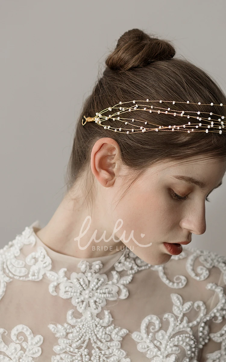 Korean Style Lovely Pearl Bridal Headbands