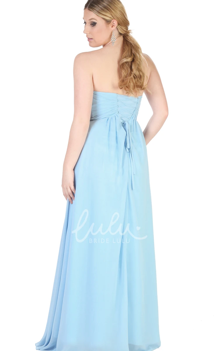 Empire Sweetheart Chiffon Bridesmaid Dress Sleeveless and Beaded