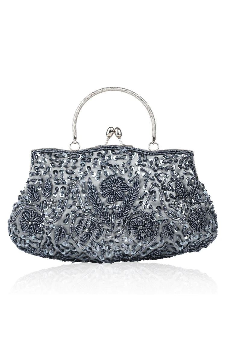 Appliqued Beaded Handbag