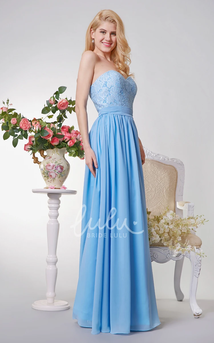 Backless A-line Chiffon and Lace Dress with Bow Perfect for Prom