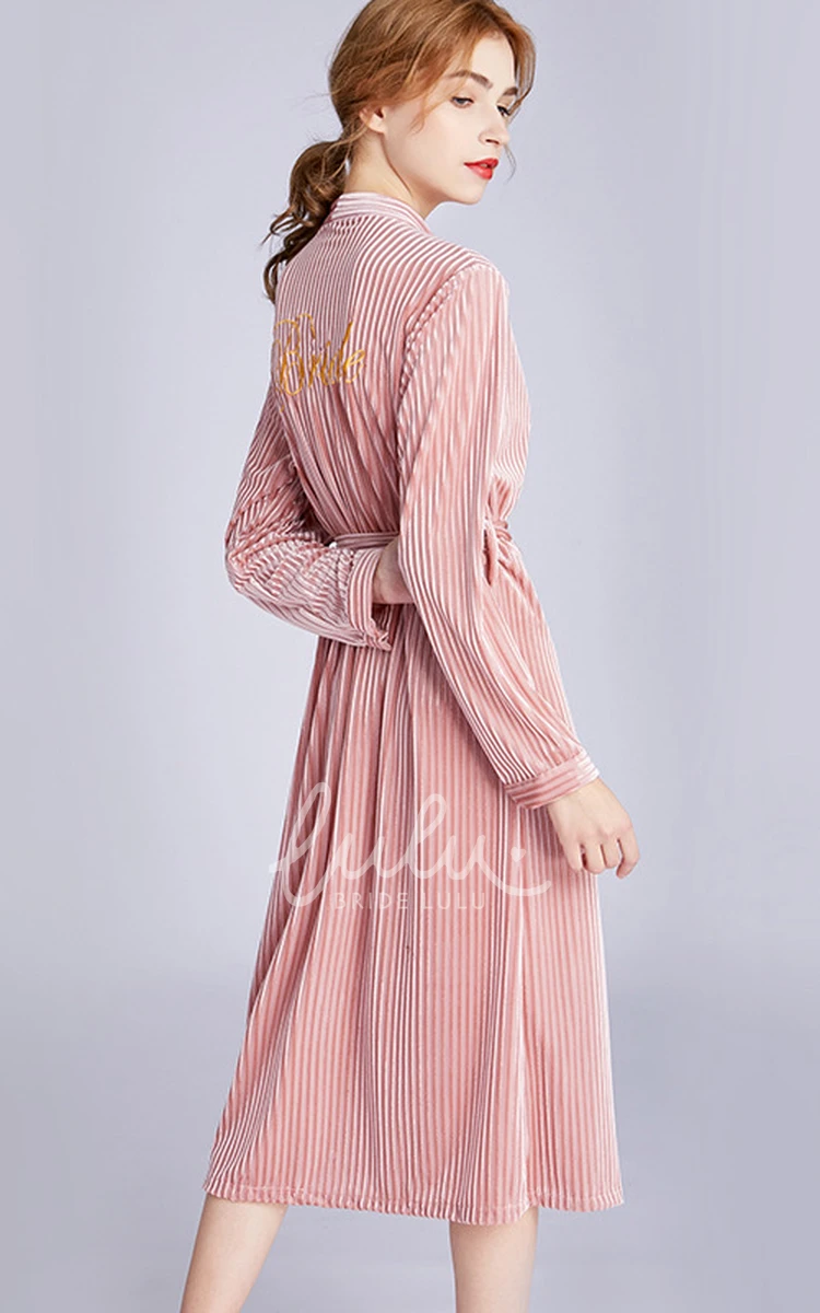 Bride Bridesmaid Embroidery Long Sleeved Robe