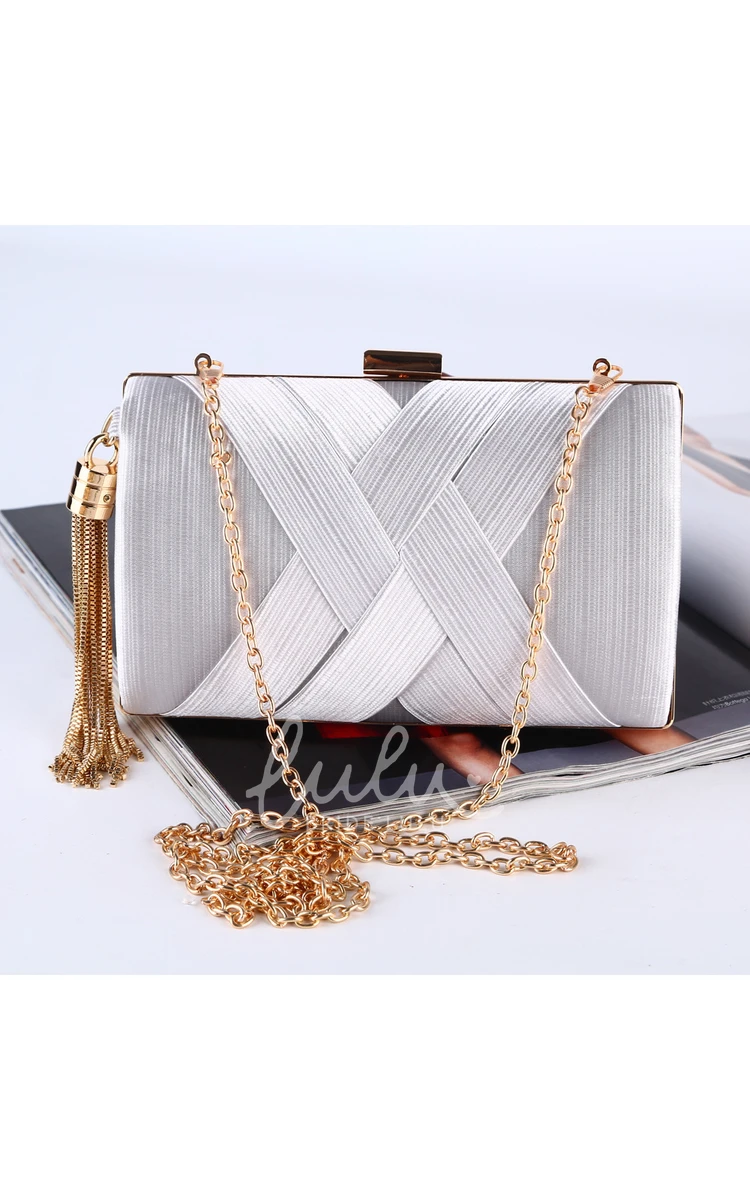 Woven Satin Clutch